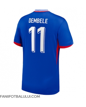 Franța Ousmane Dembele #11 Tricou Fotbal Replică European 2024 Barbati Acasa